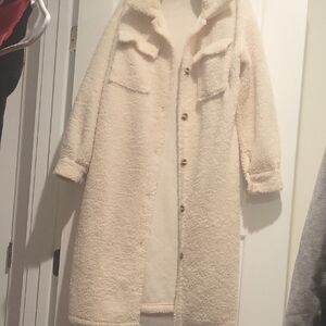 Women's Cream Teddy Coat